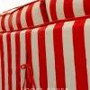 Coco 2.5 seater sofa cover with Self Piped Box Edge cushion in Stripes Petunia - Hand Made in USA