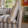 Coco 2.5 seater sofa cover with Self Piped Knife Edge cushion in Stripes Garden Grey - Hand Made in USA