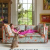 Coco 2.5 seater sofa cover with Contrast Welt Knife Edge cushion in Andrew Martin Wildwood Duck Egg - Hand Made in USA