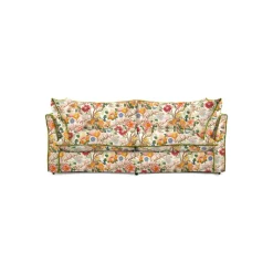 Coco 2.5 seater sofa with Contrast Welt Knife Edge cushion in GP u0026 J Baker Magnolia Cream Blue - Hand Made in USA