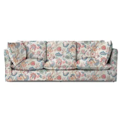 Coco 4 seater sofa with Knife Edge cushion in Kitty Indian Summer - Hand Made in USA