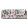 Coco 4 seater sofa with Knife Edge cushion in English Garden Classic Rose - Hand Made in USA