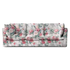 Coco 4 seater sofa with Knife Edge cushion in English Garden Classic Rose - Hand Made in USA