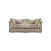 Coco 2.5 seater sofa with Knife Edge cushion in Sisal Linen - Hand Made in USA