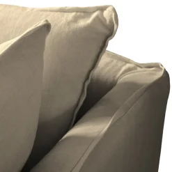 Coco 2.5 seater sofa with Knife Edge cushion in Sisal Linen - Hand Made in USA