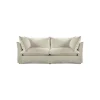 Coco 2.5 seater sofa with Knife Edge cushion in Pearl Grey Linen - Hand Made in USA