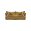Coco 2.5 seater sofa with Knife Edge cushion in Ochre Linen - Hand Made in USA