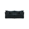 Coco 2.5 seater sofa with Knife Edge cushion in Midnight Linen - Hand Made in USA