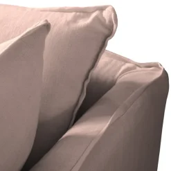 Coco 2.5 seater sofa with Knife Edge cushion in Dusky Pink Linen - Hand Made in USA
