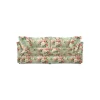 Coco 2.5 seater sofa with Knife Edge cushion in English Garden Grey Skies - Hand Made in USA