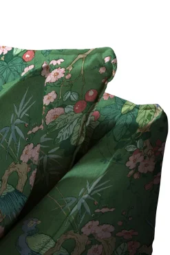 Coco 2.5 seater sofa with Knife Edge cushion in Belleville Juniper - Hand Made in USA