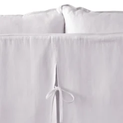 Coco 2.5 seater sofa with Self Piped Knife Edge cushion in Cotton Linen Sea Salt - Hand Made in USA