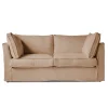Coco 2.5 seater sofa with Self Piped Box Edge cushion in Cotton Linen Rosedale - Hand Made in USA