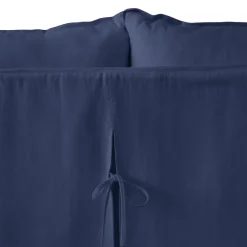 Coco 2.5 seater sofa with Self Piped Knife Edge cushion in Cotton Linen Inkspot - Hand Made in USA