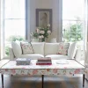 Coco Large Coffee Table Contrast Welt in Andrew Martin Wildwood Ivory - Hand Made in USA