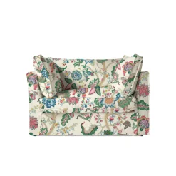 Coco Loveseat with Box Edge cushion in Kitty Spring Green - Hand Made in USA