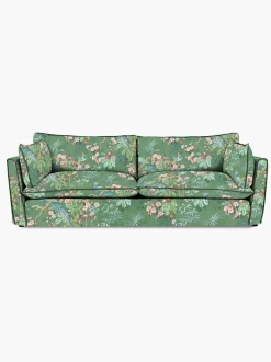 Cocobella 3.5 Seater Sofa in Belleville Juniper with Pine Velvet Trim - Hand Made in USA