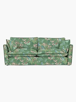 Cocobella 3 Seater Sofa in Belleville Juniper with Pine Velvet Trim - Hand Made in USA
