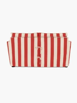 Cocobella 2 Seater Sofa in Petunia Red Stripe - Hand Made in USA