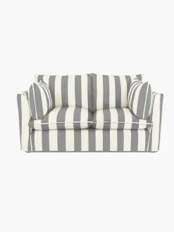 Cocobella 2 Seater Sofa in Garden Grey Stripe - Hand Made in USA