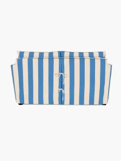 Cocobella 2 Seater Sofa in Cornish Blue Stripe - Hand Made in USA