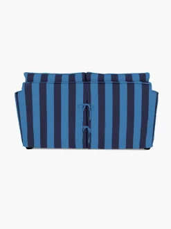 Cocobella 2 Seater Sofa in Coastal Blue Stripe - Hand Made in USA