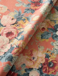 English Garden - Albertine - Coral Orange Fabric Swatch