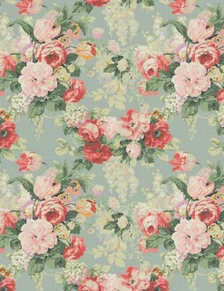 English Garden - Albertine - Grey Skies Fabric Swatch