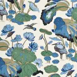 Nympheus Aqua/Teal Fabric Per Yard