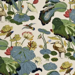 Nympheus Stone/Pistachio Fabric Per Yard
