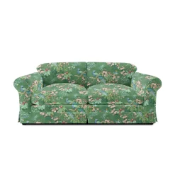 Salthrop Large Sofa with Big Back Cushions in Belleville Juniper - Hand Made in USA
