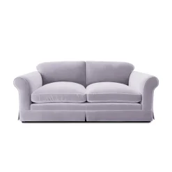 Salthrop Large Sofa with Big Back Cushions in Cotton Linen Sea Salt - Hand Made in USA